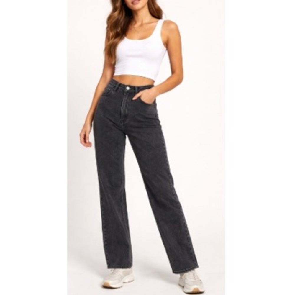 Abercrombie & Fitch Women's Dark Gray‎ Curve Low Rise Baggy Jeans Size 27 NWT